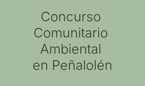 Concurso Comunitario Ambiental en Peñalolén